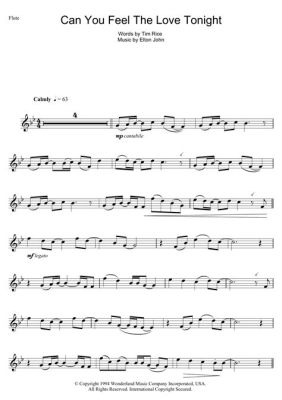 Can You Feel the Love Tonight? A Flute Journey into the Music Sheets